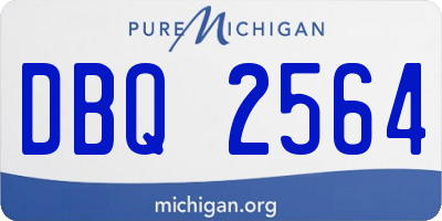 MI license plate DBQ2564