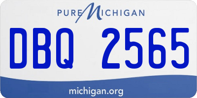 MI license plate DBQ2565
