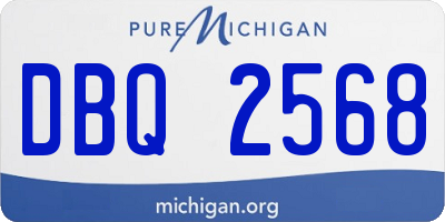 MI license plate DBQ2568