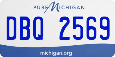 MI license plate DBQ2569