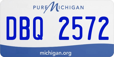 MI license plate DBQ2572
