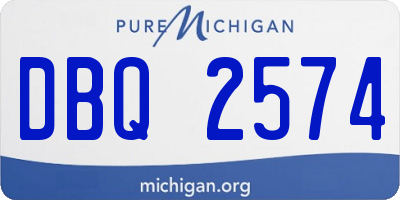 MI license plate DBQ2574
