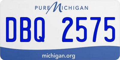 MI license plate DBQ2575