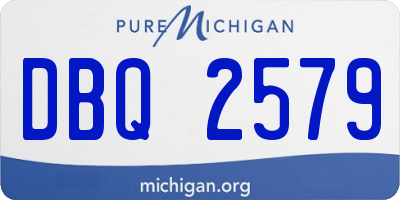 MI license plate DBQ2579