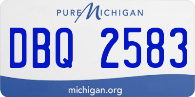 MI license plate DBQ2583