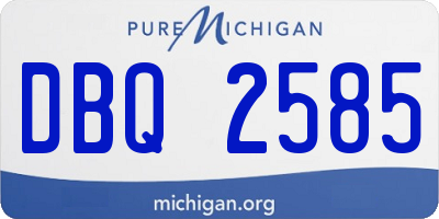 MI license plate DBQ2585