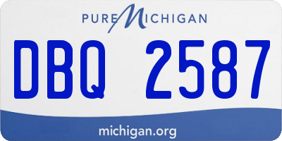 MI license plate DBQ2587