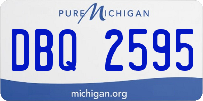 MI license plate DBQ2595