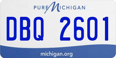 MI license plate DBQ2601