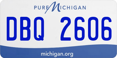 MI license plate DBQ2606