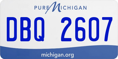 MI license plate DBQ2607