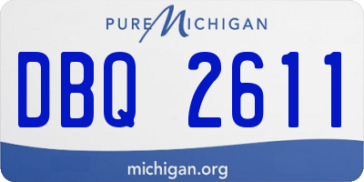 MI license plate DBQ2611