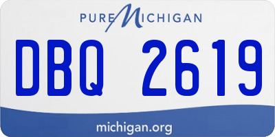 MI license plate DBQ2619
