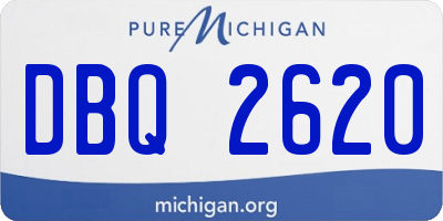 MI license plate DBQ2620