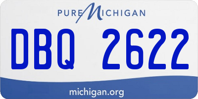 MI license plate DBQ2622