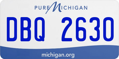 MI license plate DBQ2630