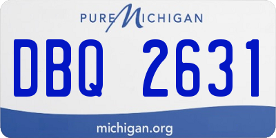 MI license plate DBQ2631
