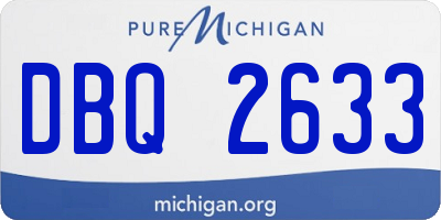 MI license plate DBQ2633