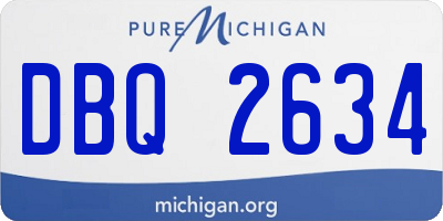 MI license plate DBQ2634