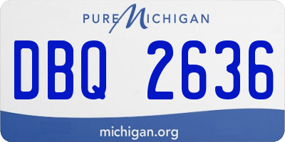 MI license plate DBQ2636