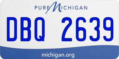 MI license plate DBQ2639