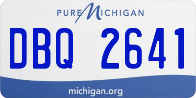 MI license plate DBQ2641