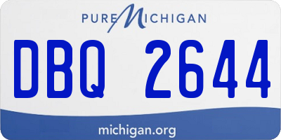 MI license plate DBQ2644