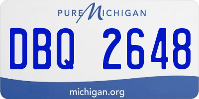MI license plate DBQ2648