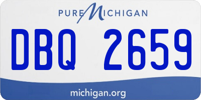 MI license plate DBQ2659