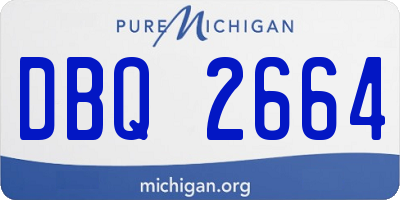 MI license plate DBQ2664