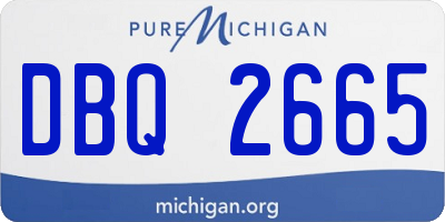 MI license plate DBQ2665