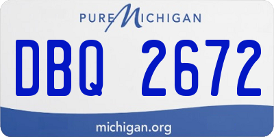 MI license plate DBQ2672
