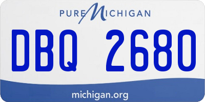 MI license plate DBQ2680