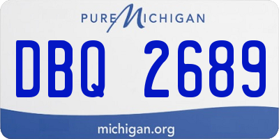MI license plate DBQ2689