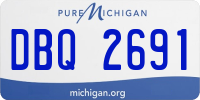 MI license plate DBQ2691