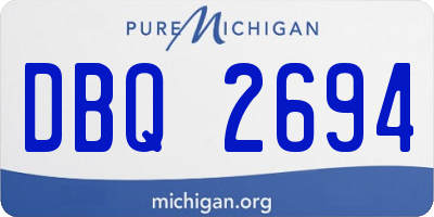 MI license plate DBQ2694