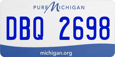 MI license plate DBQ2698