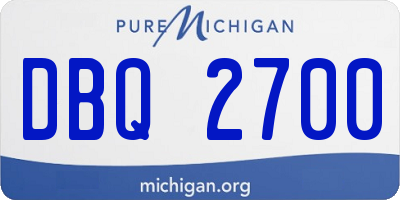 MI license plate DBQ2700