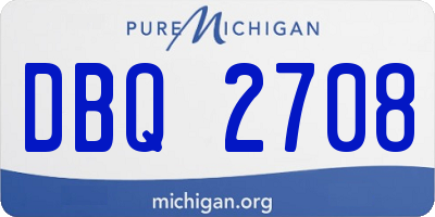 MI license plate DBQ2708