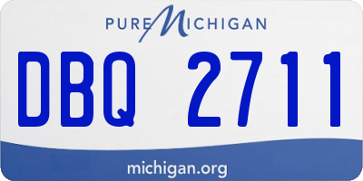 MI license plate DBQ2711