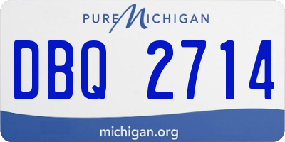 MI license plate DBQ2714