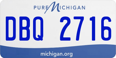 MI license plate DBQ2716