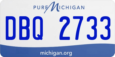MI license plate DBQ2733