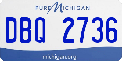 MI license plate DBQ2736