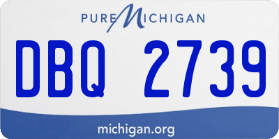 MI license plate DBQ2739