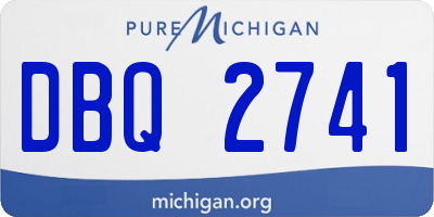 MI license plate DBQ2741