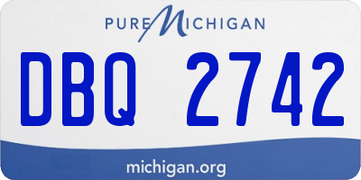 MI license plate DBQ2742