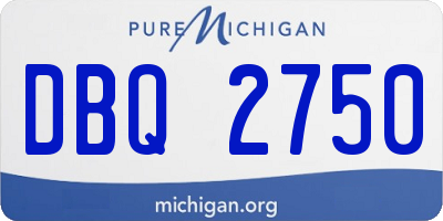 MI license plate DBQ2750