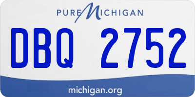 MI license plate DBQ2752