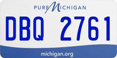 MI license plate DBQ2761